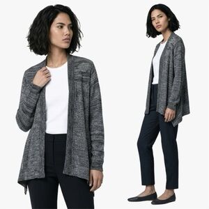 Altar’d State Gray Space Dyed Open Front Cardigan Women Size Large